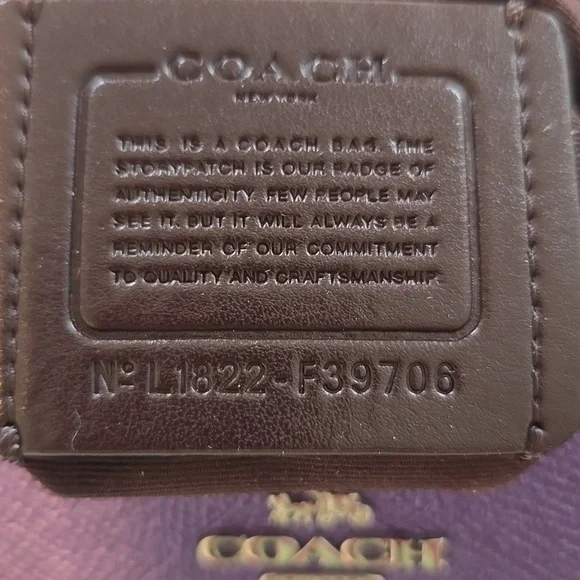 Coach Bennett Satchel Crossbody Purse Metallic Purple - Picture 5 of 12